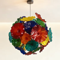 China manufacturer blown glass floral glass chandelier