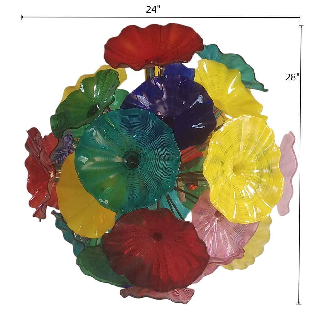 China manufacturer blown glass floral glass chandelier