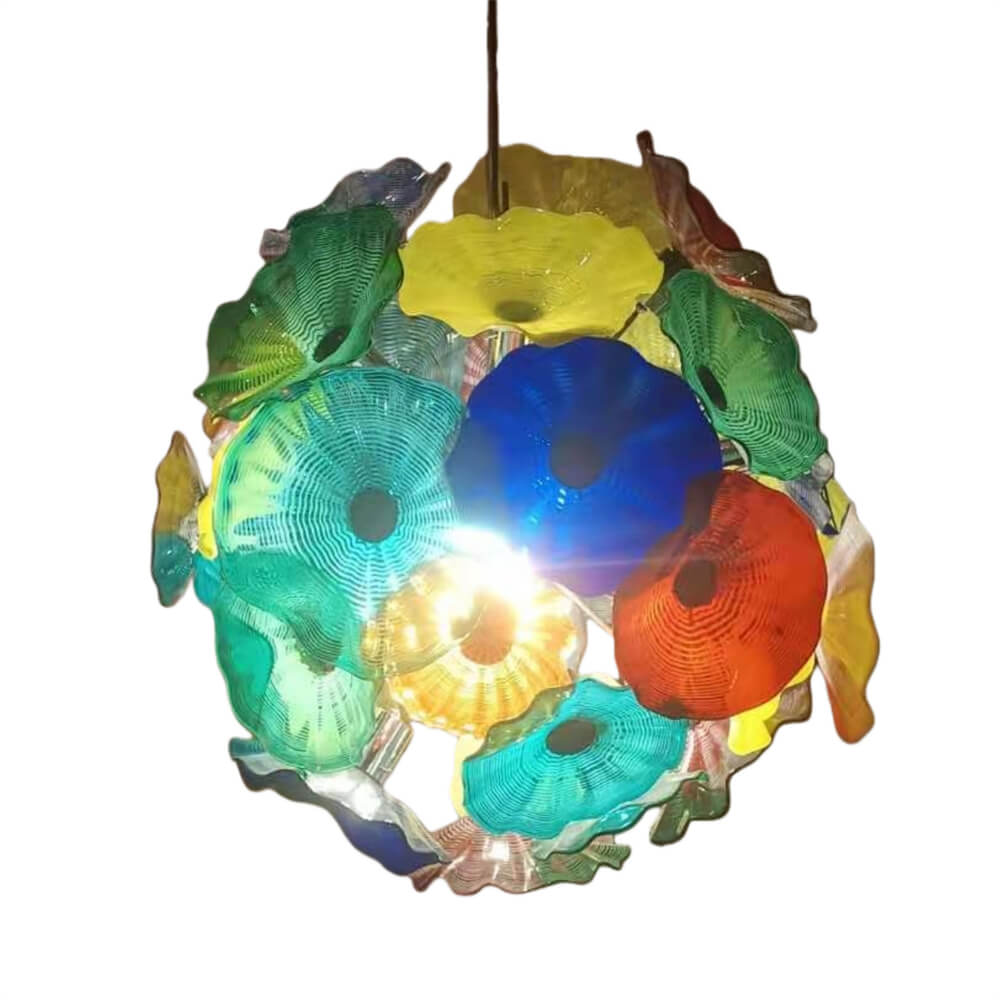 China manufacturer blown glass floral glass chandelier