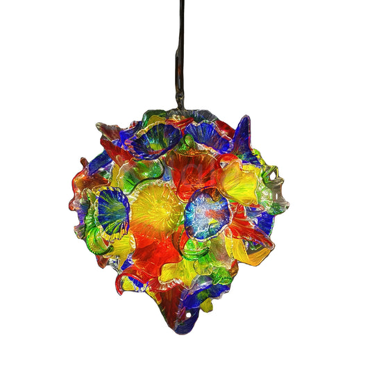 Artistic murano blown glass vintage floral chandelier foyer decoration