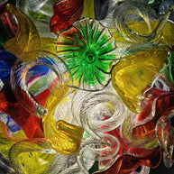 Hand made blown glass chandelier tulip staircase decoration
