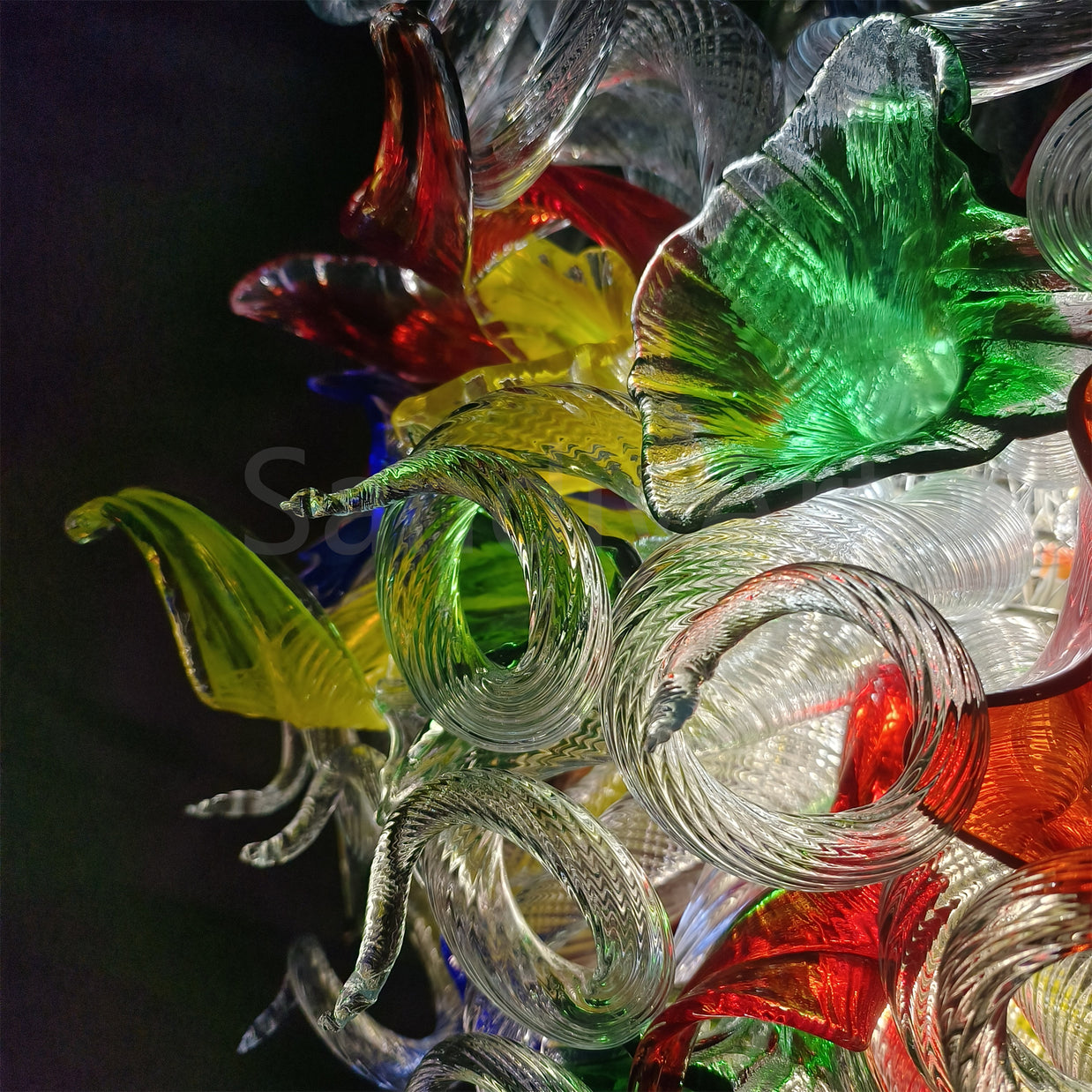 Hand made blown glass chandelier tulip staircase decoration