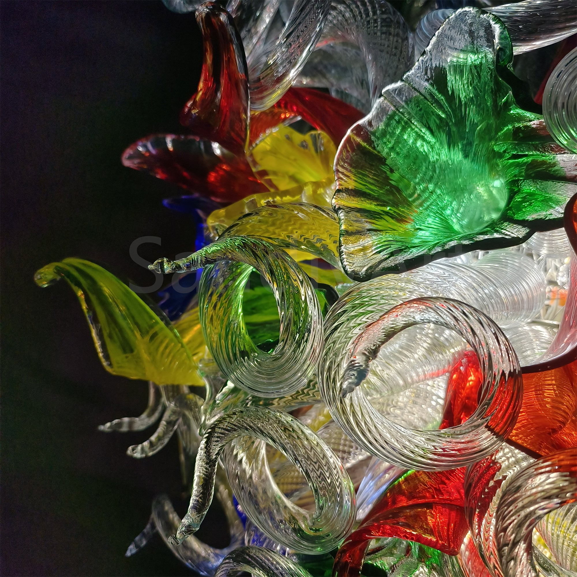 Hand made blown glass chandelier tulip staircase decoration