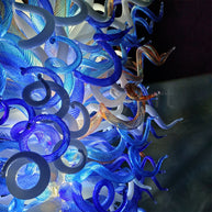 200cm big hotel glass gooseneck chandelier project luxury art lighting custom
