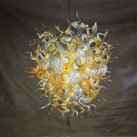 Luxury hand DIY blown glass gold foyer chandelier