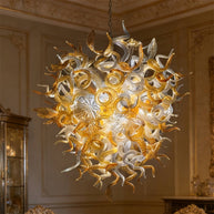 Luxury hand DIY blown glass gold foyer chandelier