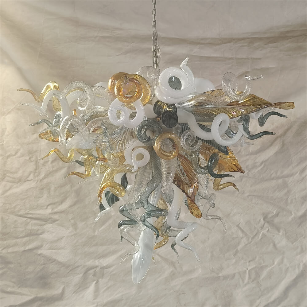 Modern luxury art mouth blown glass chandeliers for dining room