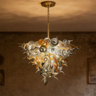 Modern luxury art mouth blown glass chandeliers for dining room