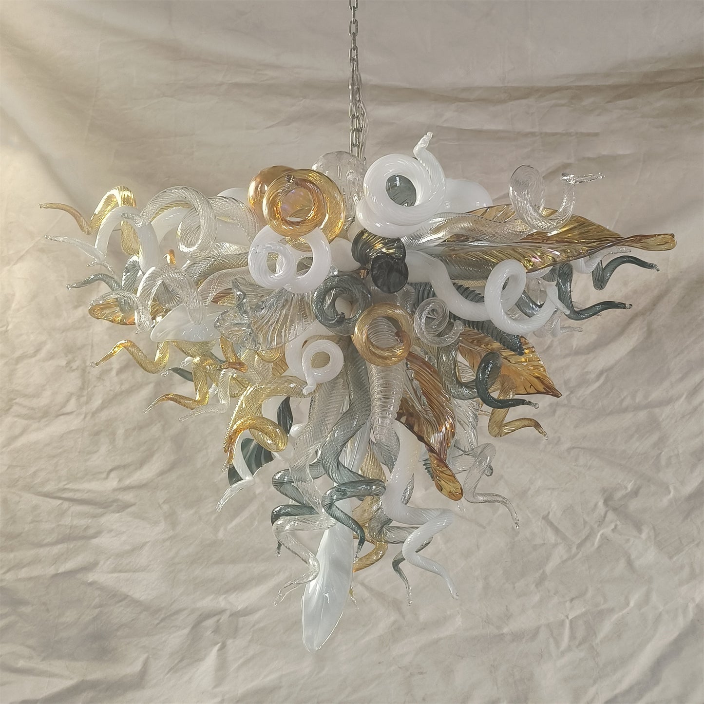 Modern luxury art mouth blown glass chandeliers for dining room