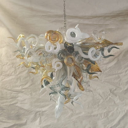 Modern luxury art mouth blown glass chandeliers for dining room
