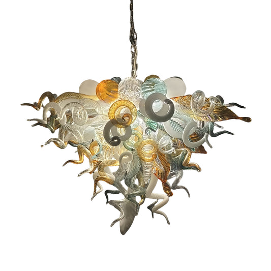 Modern luxury art mouth blown glass chandeliers for dining room