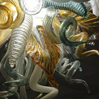 Modern luxury art mouth blown glass chandeliers for dining room