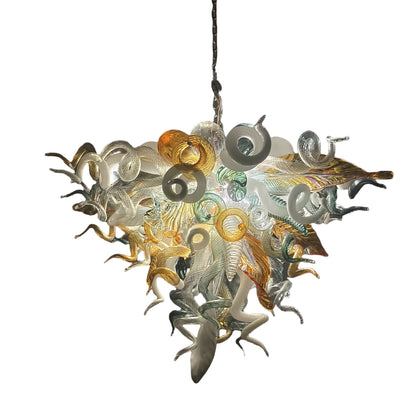 Modern luxury art mouth blown glass chandeliers for dining room