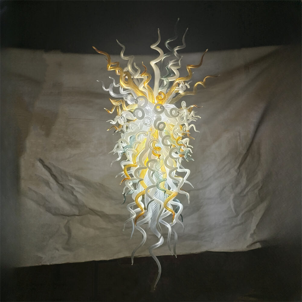 Custom modern design chandelier art hand blown glass pendant lights