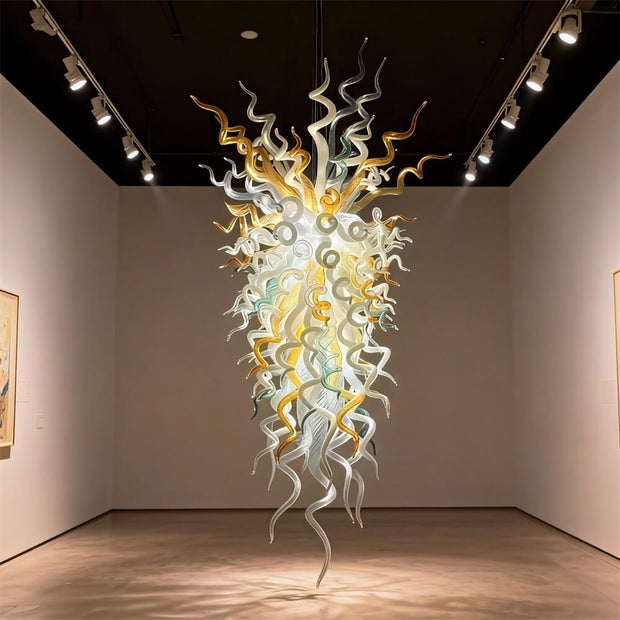 Custom modern design chandelier art hand blown glass pendant lights