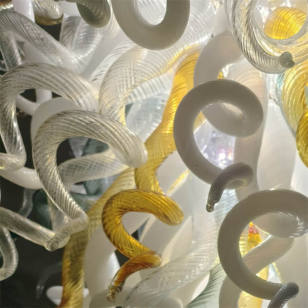 Custom modern design chandelier art hand blown glass pendant lights