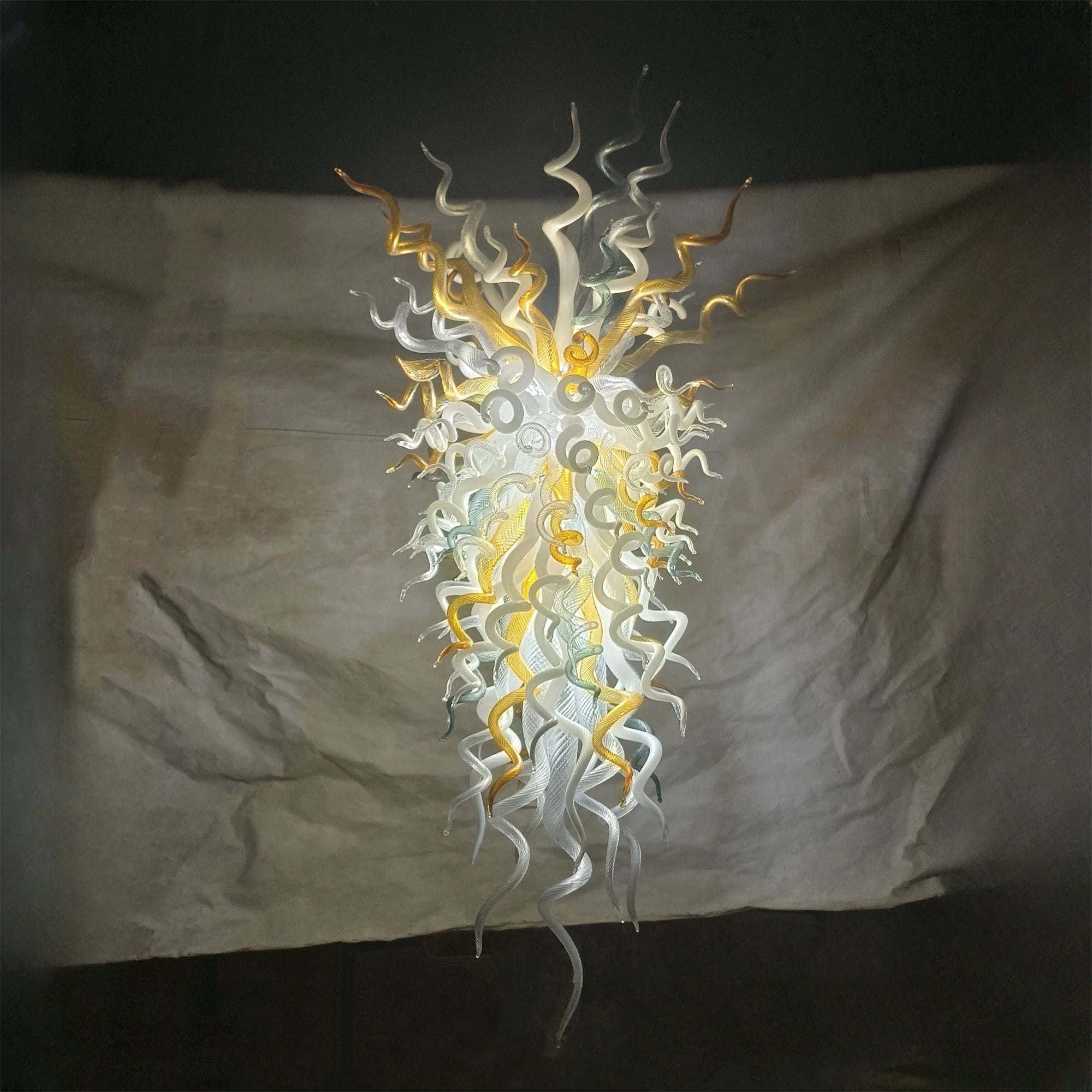 Custom modern design chandelier art hand blown glass pendant lights