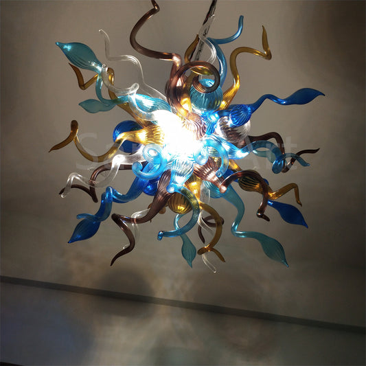 Multicolor diy handblown glass pendant lamp home hotel decoration lighting