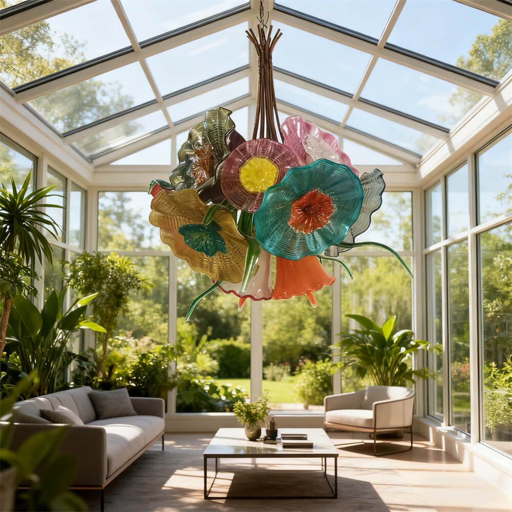 The one and only hand made murano glass bouquet chandelier dining room decoration