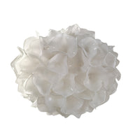 DIY hand blown glass frosting white floral chandelier hotel lighting decoration