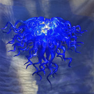Dark blue color art blown glass LED Pendant Light dining room decoration