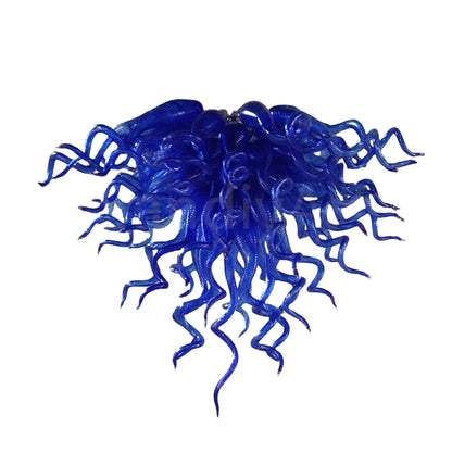 Dark blue color art blown glass LED Pendant Light dining room decoration