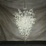 Handmade DIY clear Hand Blown Glass Chandelier entrance decoration