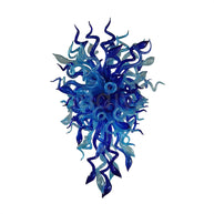 Ocean blue color hand blown glass luxury chandelier custom design