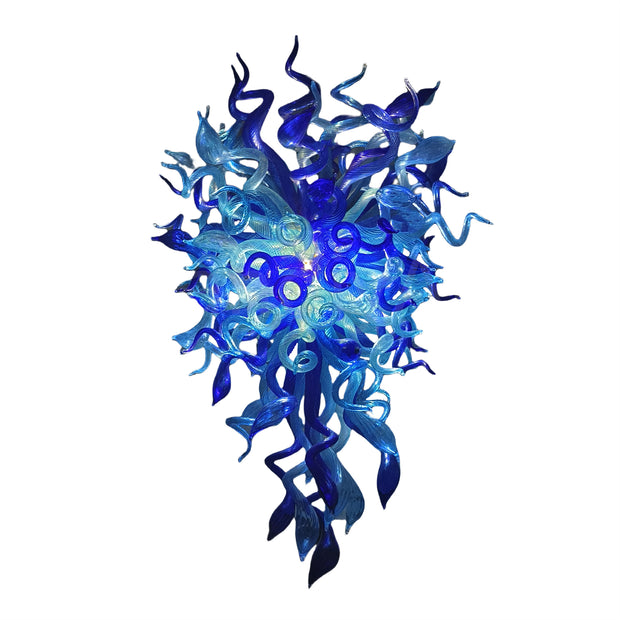 Ocean blue color hand blown glass Luxury Chandelier custom design