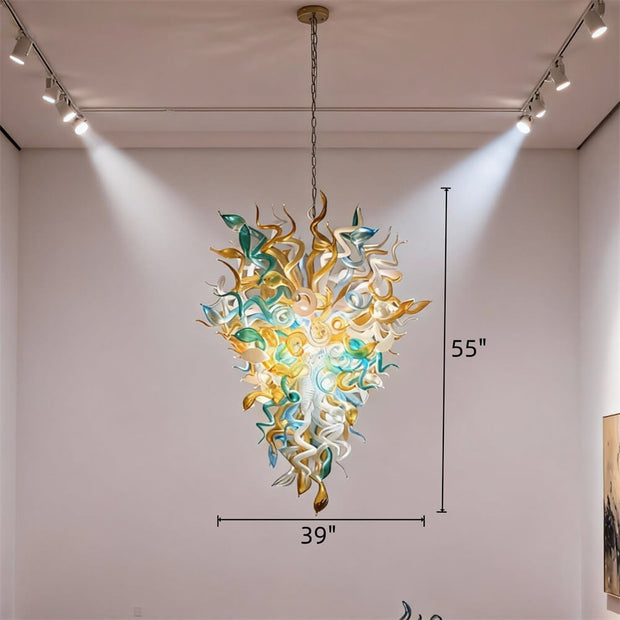 Modern glass LED chandelier chihuly style lighting