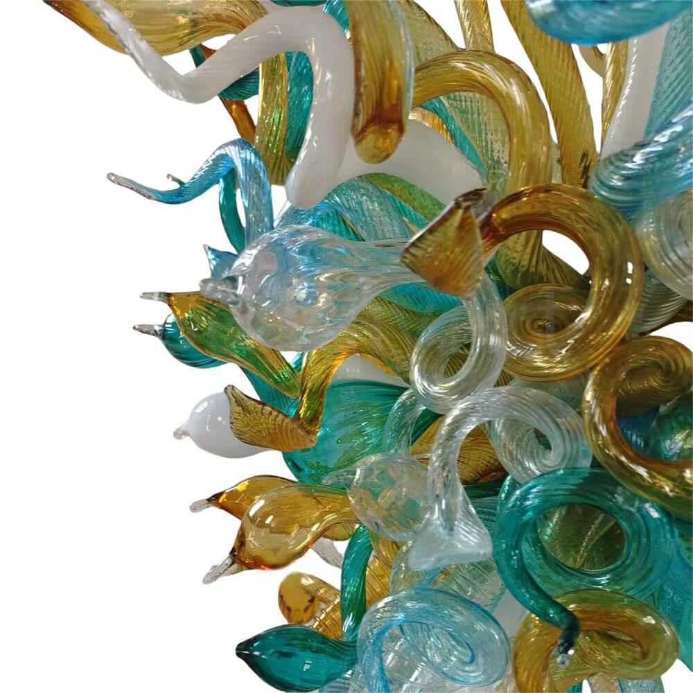 Modern glass LED chandelier chihuly style lighting