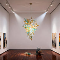 Modern glass LED chandelier chihuly style lighting