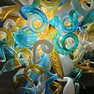 Modern glass LED chandelier chihuly style lighting