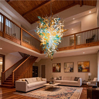 Modern glass LED chandelier chihuly style lighting