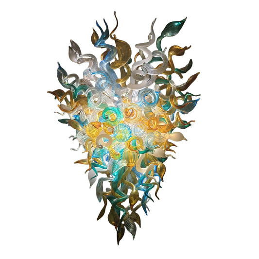 Villa staircase decoration art blown glass Modern LED Chandelier