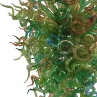 Natural shape and color glass chandelier green color for villa hotel decoration