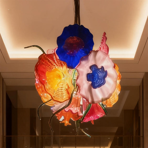 Dining room glass flower lamp special custom design art