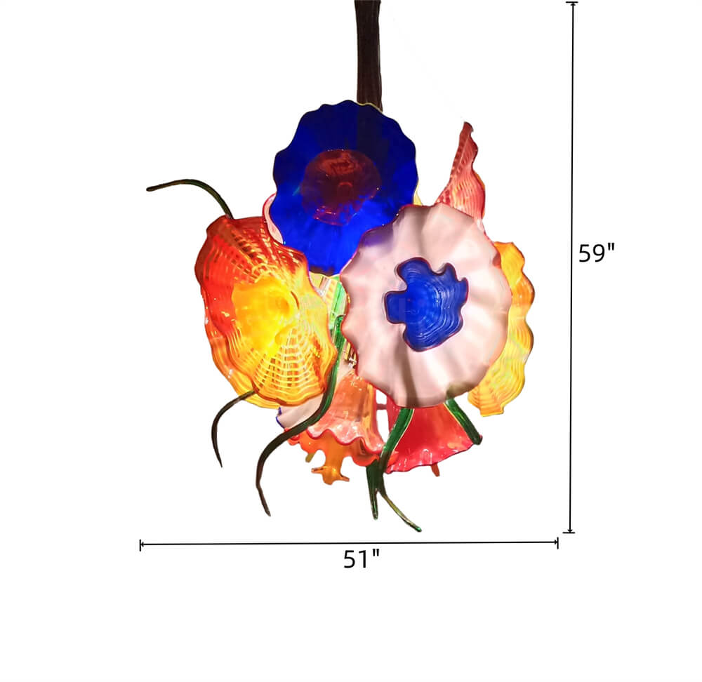 Dining room glass flower lamp special custom design art