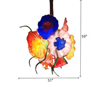 Dining room glass flower lamp special custom design art