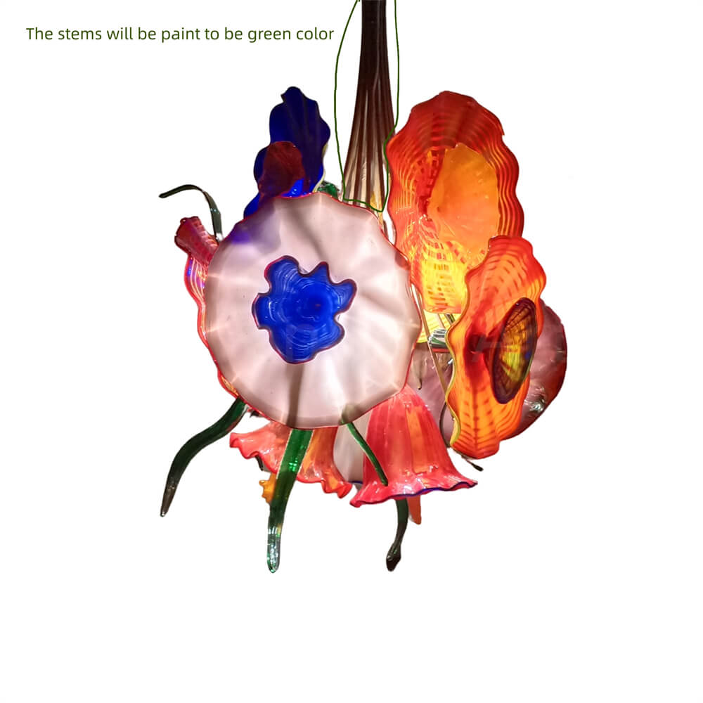 Dining room glass flower lamp special custom design art