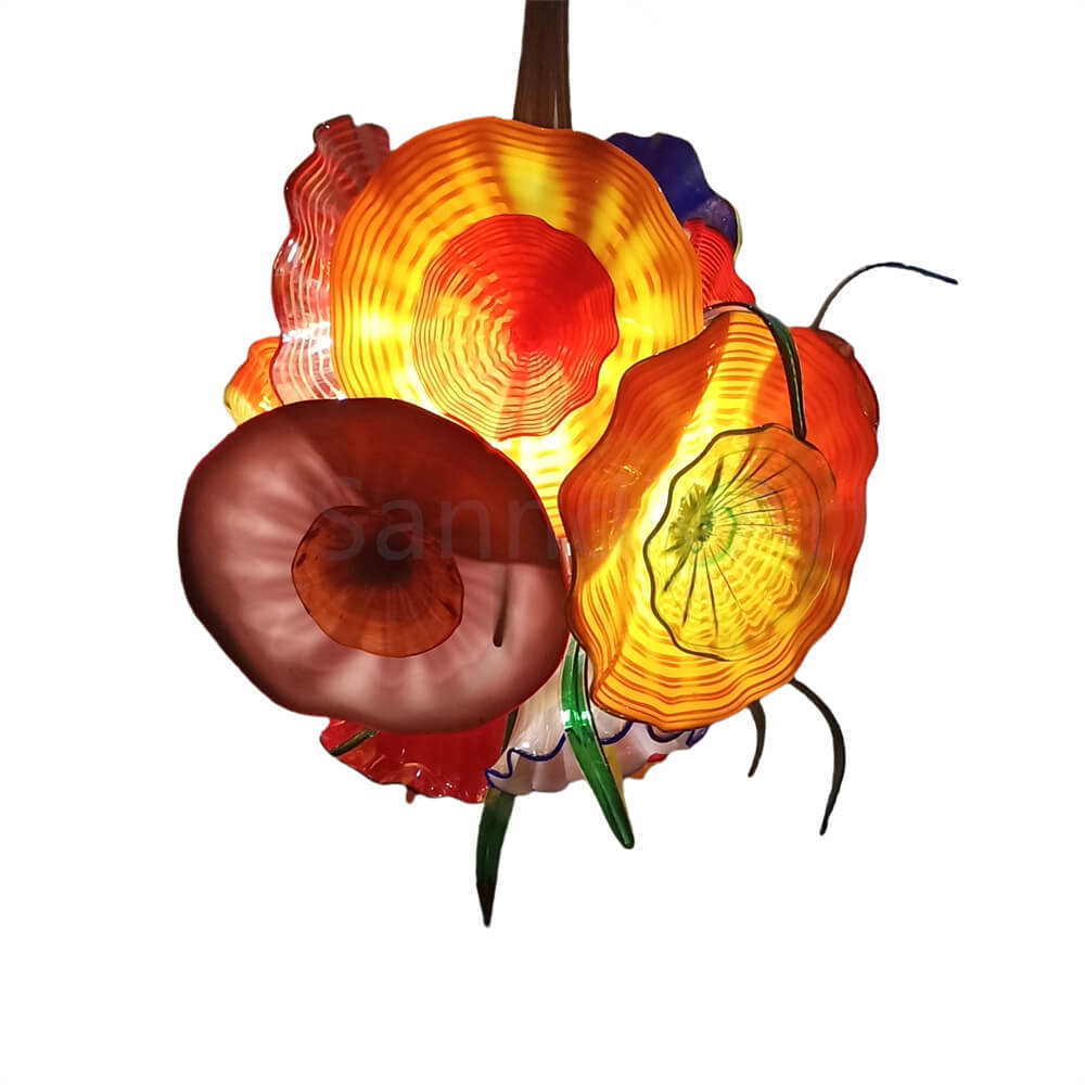 Dining room glass flower lamp special custom design art