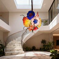 Dining room glass flower lamp special custom design art