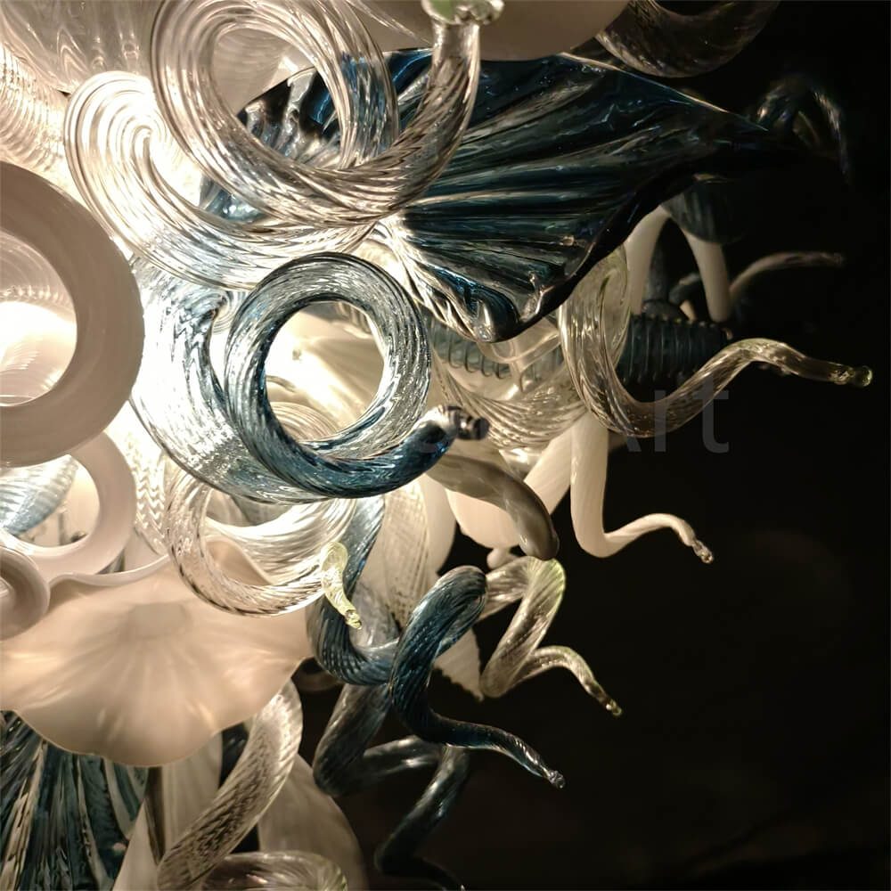 DIY handmade mouth blown glass chandelier modern style custom design