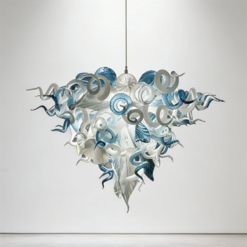 DIY handmade mouth blown glass chandelier modern style custom design