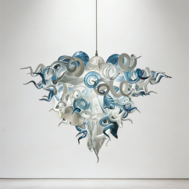 DIY handmade mouth blown glass chandelier modern style custom design