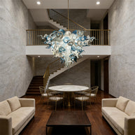 DIY handmade mouth blown glass chandelier modern style custom design