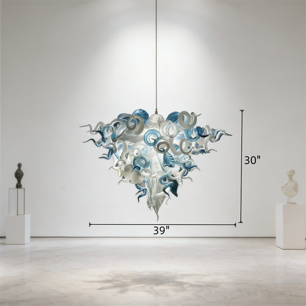 DIY handmade mouth blown glass chandelier modern style custom design