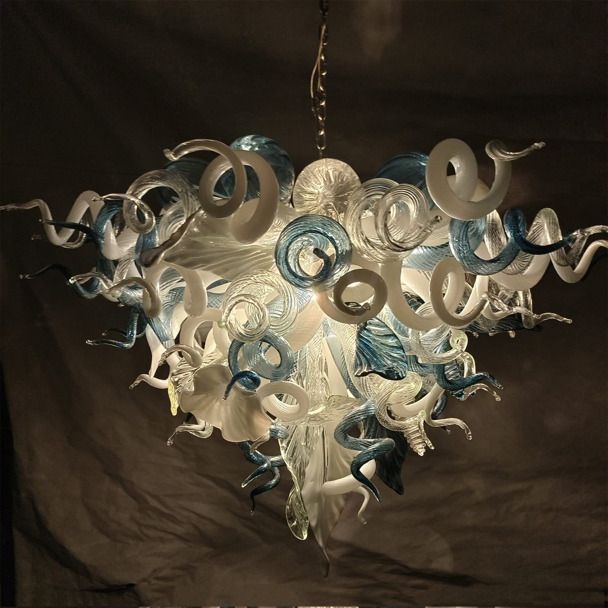 DIY handmade mouth blown glass chandelier modern style custom design