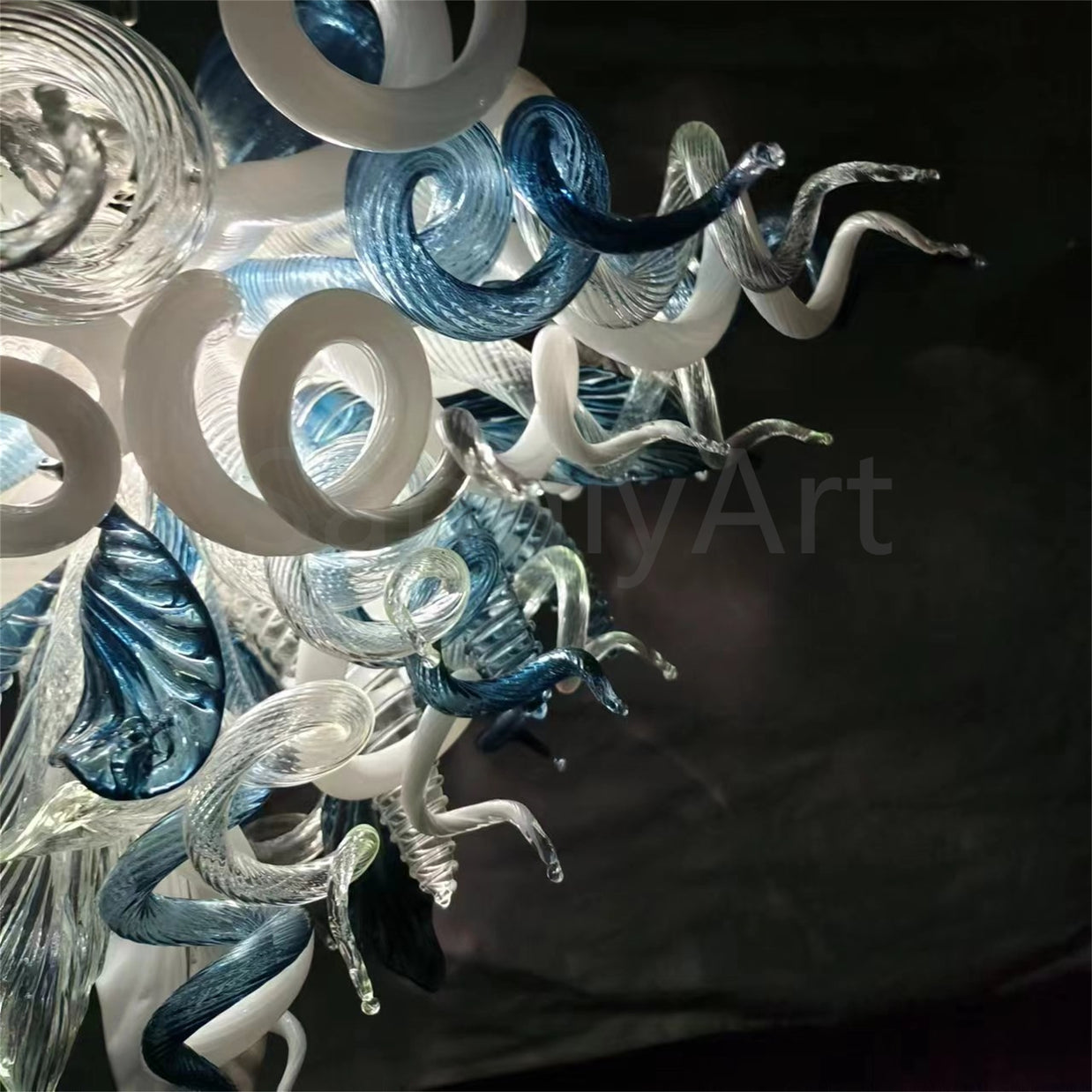 DIY handmade mouth blown glass chandelier modern style custom design