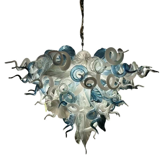 DIY handmade mouth blown glass chandelier modern style custom design